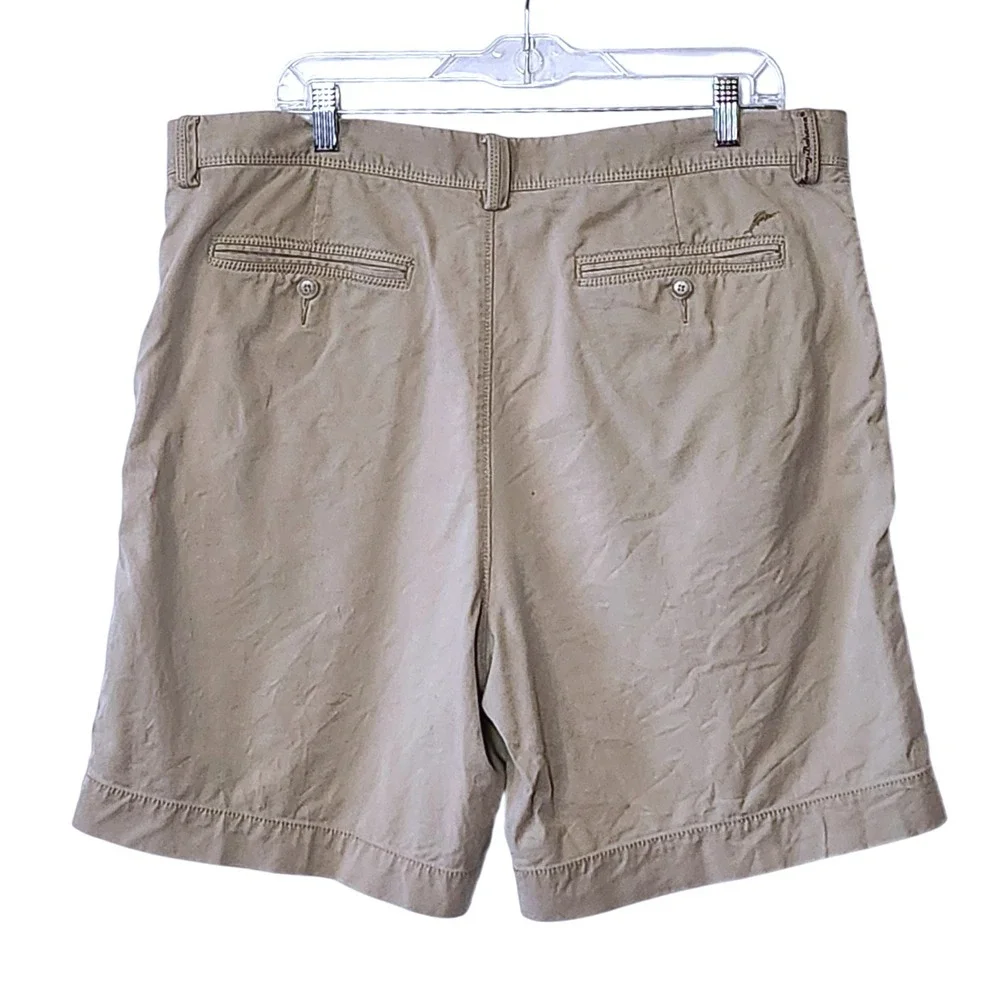 TOMMY BAHAMA CASUAL‎ GOLF SHORTS MENS 38 TAN COTTON TENCEL